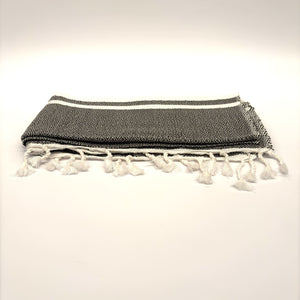colcha marrakech gris artesanal