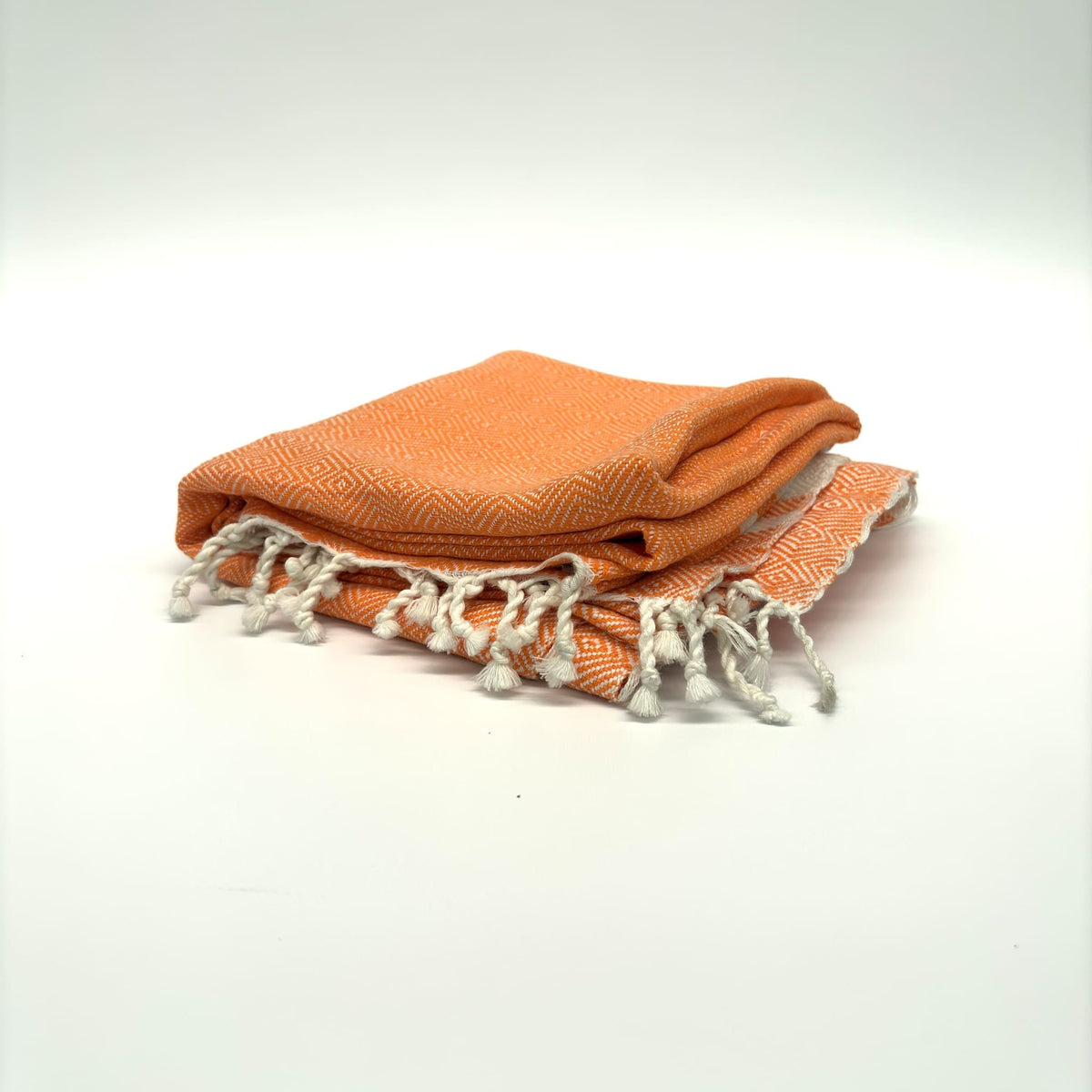 colcha marrakech naranja algodón artesanía