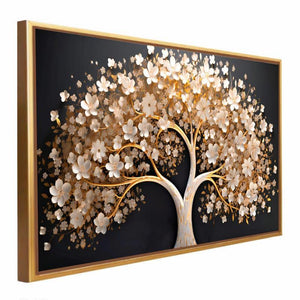 cuadro árbol flores blancas AGS9