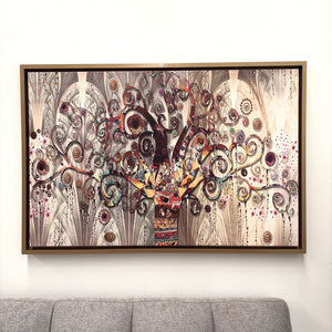 cuadro árbol multicolor detalle