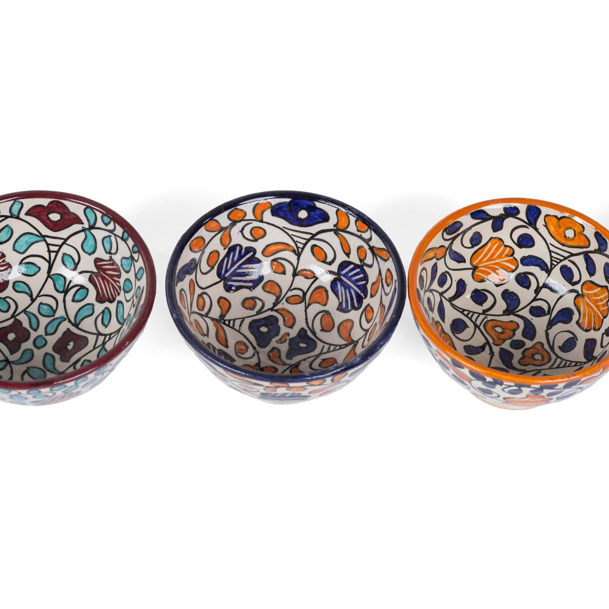 Cuenco árabe de cerámica floral