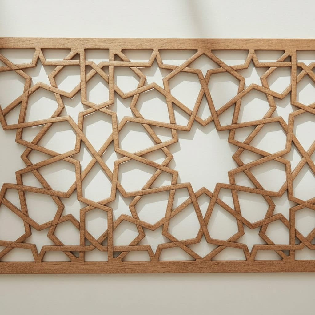 detalle madera estrella natural