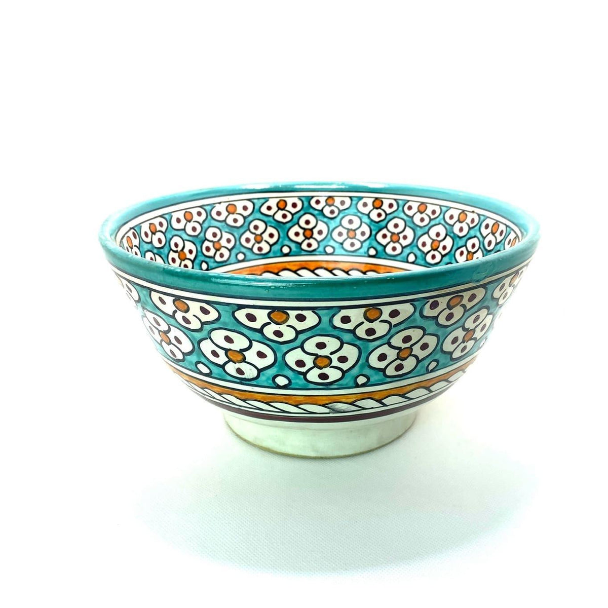 Ensaladera marroquí de cerámica Fez turquesa 25cm