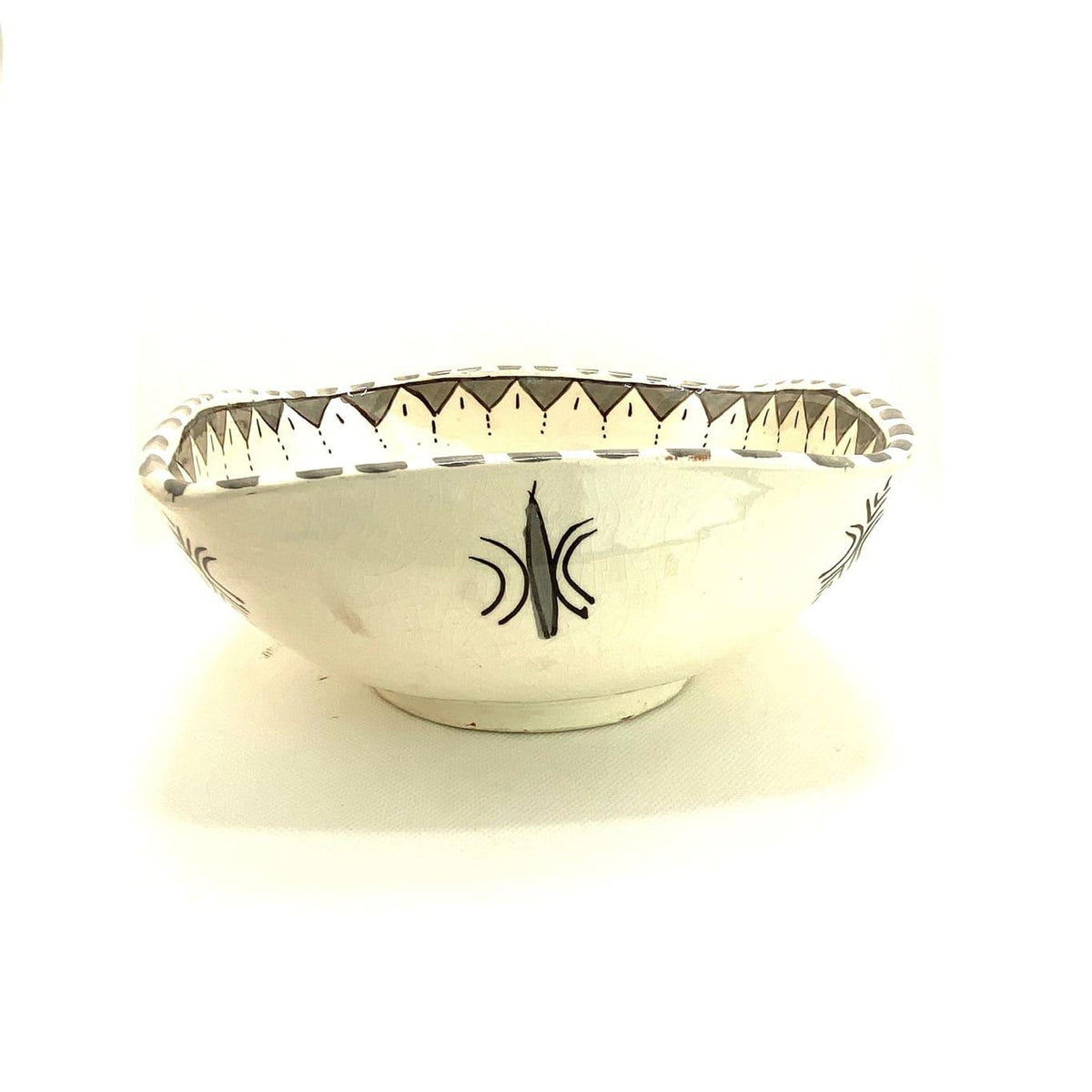 Ensaladera marroquí de cerámica gris 18x18