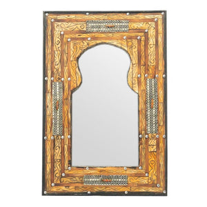 Espejo marroquí arco artesano de hueso