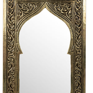 مرآة مغربية من الألبكة المحفور بالذهب - 9 مقاسات