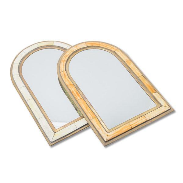 Espejo marroquí de hueso arco