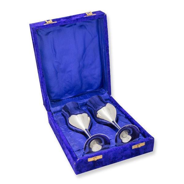 Estuche árabe premium de 2 copas de vino de níquel