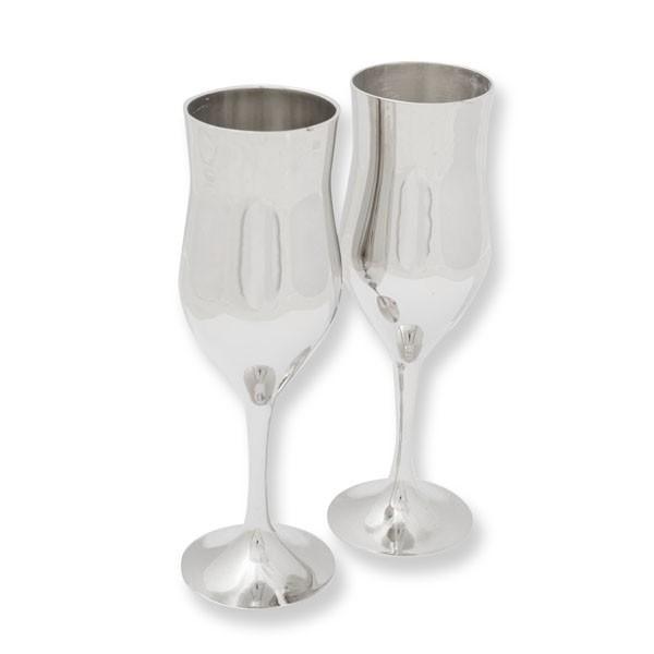 Estuche árabe premium de 2 copas de vino de níquel