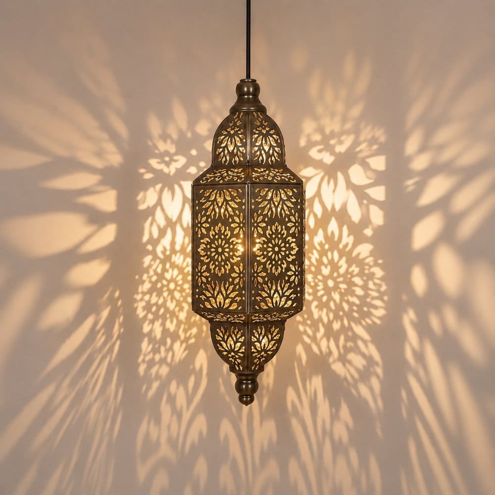 farol árabe bronce LED Solar