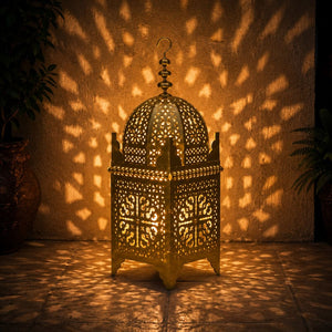 farol árabe de forja oro 150cm