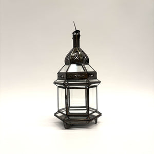 farol árabe hexagonal transparente