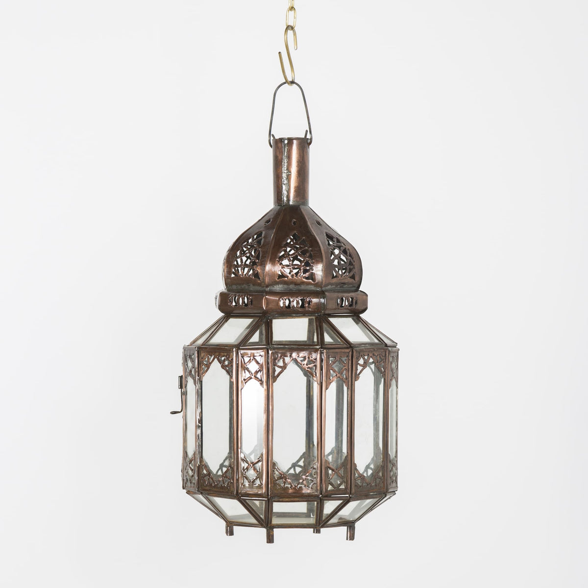 Farol árabe octogonal de cristal A7