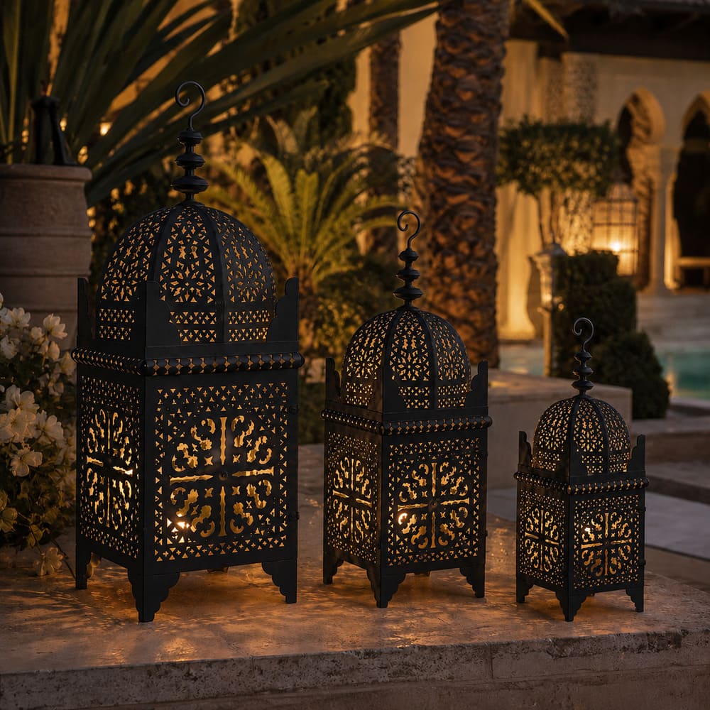 farol marroquí cuadrado forja lifestyle