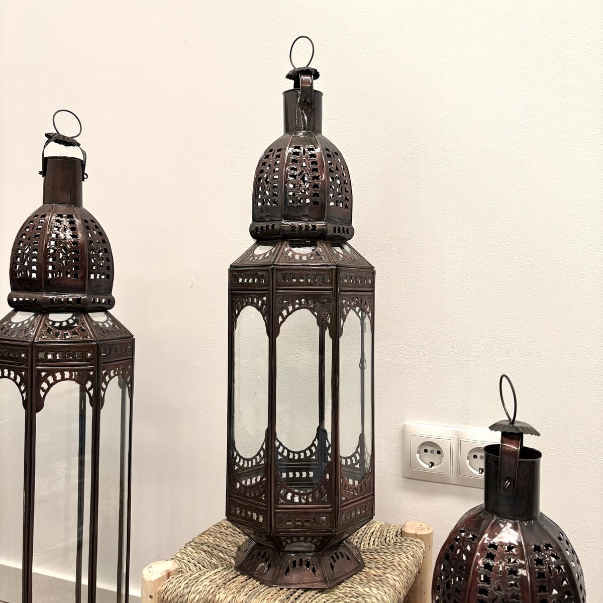 farol marroquí alargado karim detalles