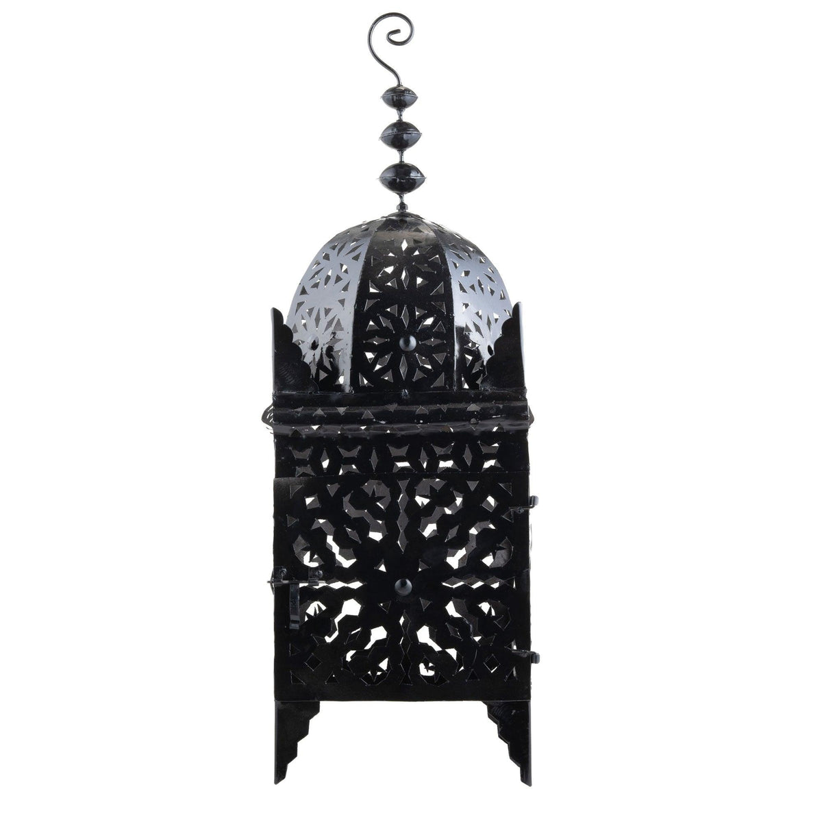 Farol marroquí cuadrado de hierro para vela