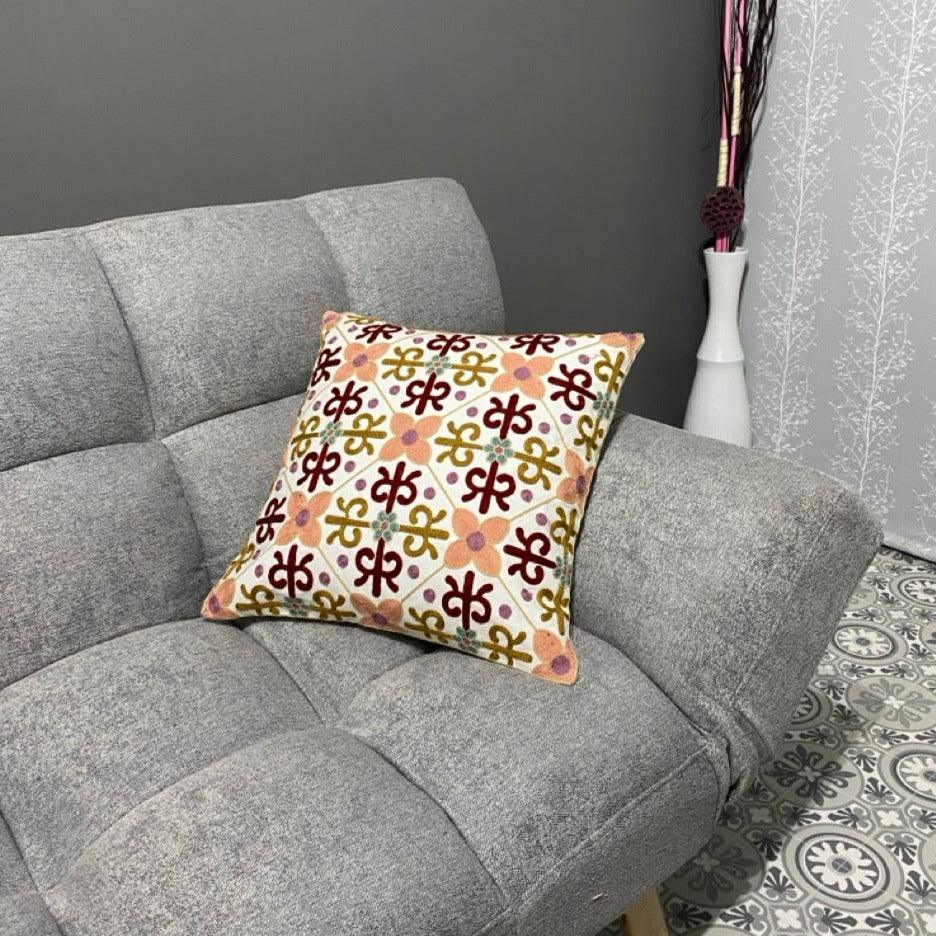 Funda de cojín árabe estilo floral MK2