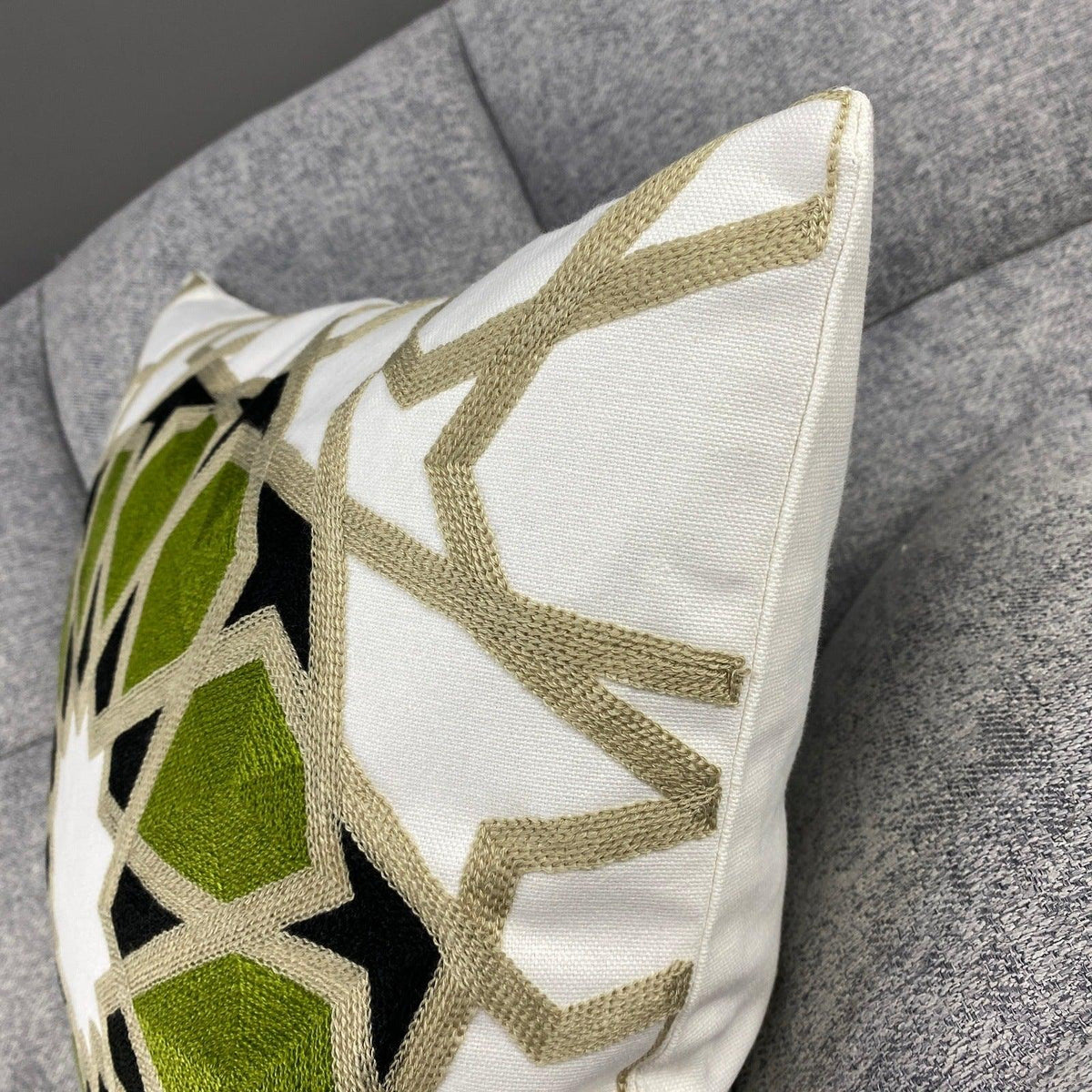 Funda de cojín árabe estrella verde MK8