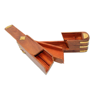 Rotierendes Bleistift-Räuchergefäß aus Holz