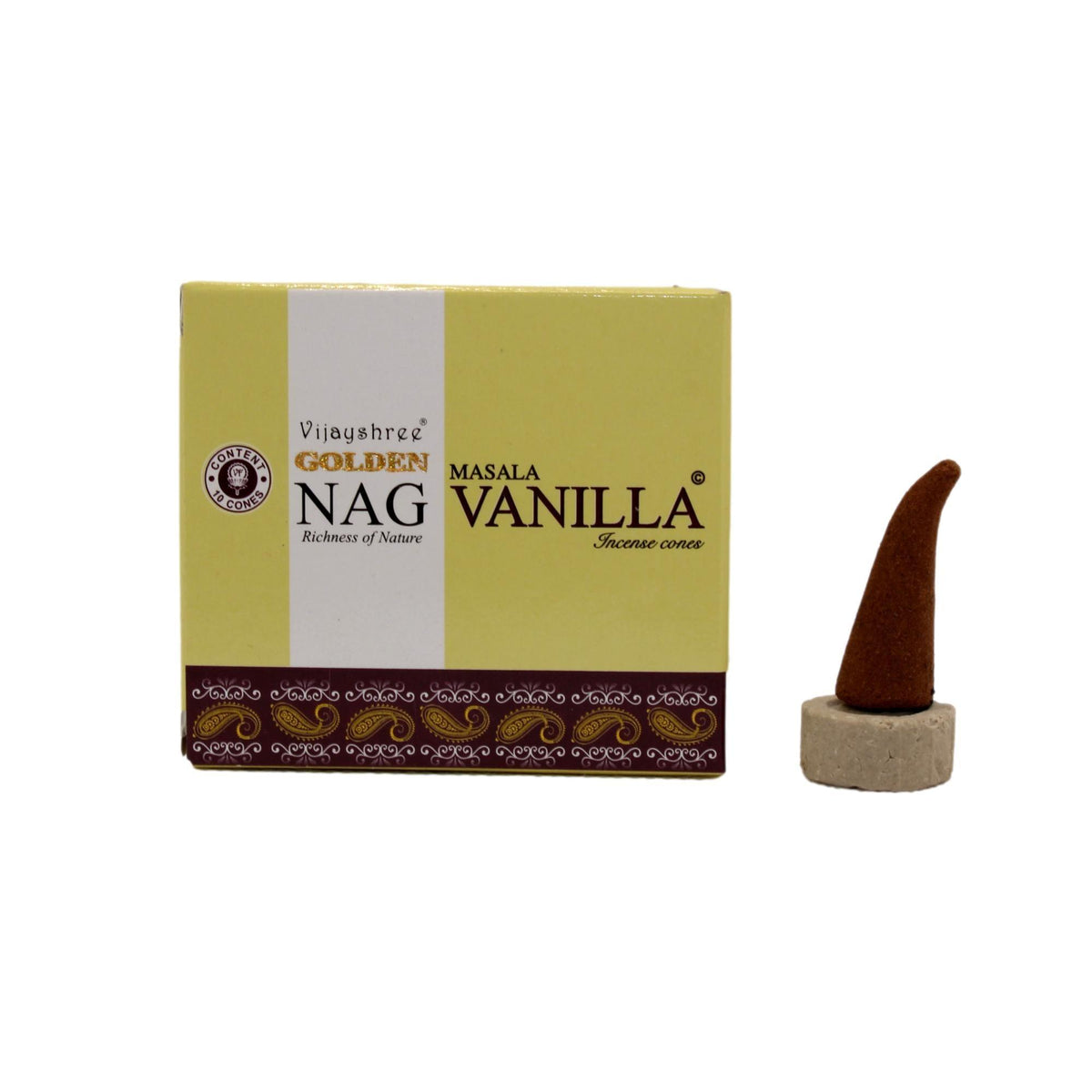Incienso en conos Golden Nag Vanilla
