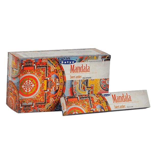 Incienso Mandala Sweet Amber de Satya en varillas