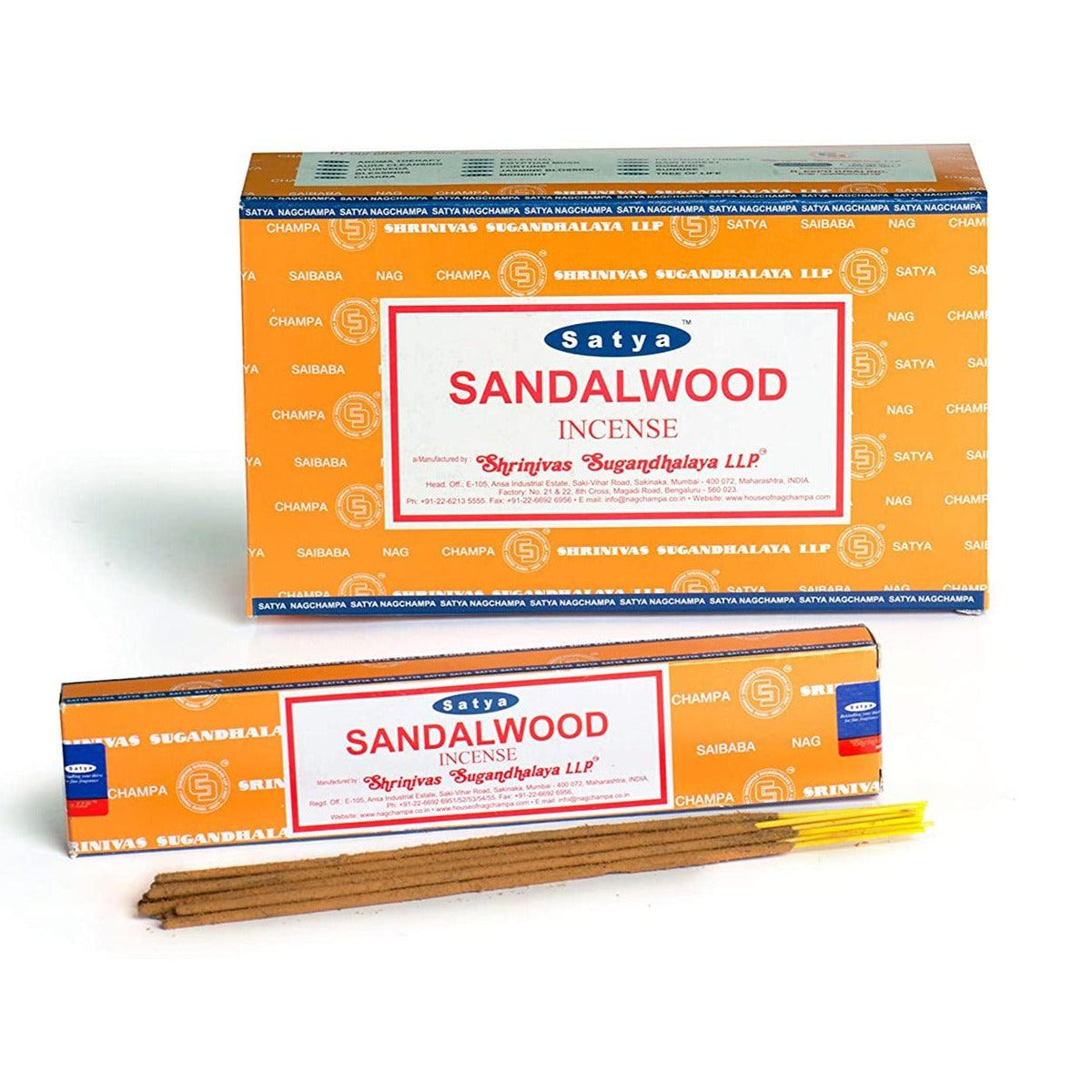 Incienso Sandalwood Satya en varillas - Incienso de sándalo