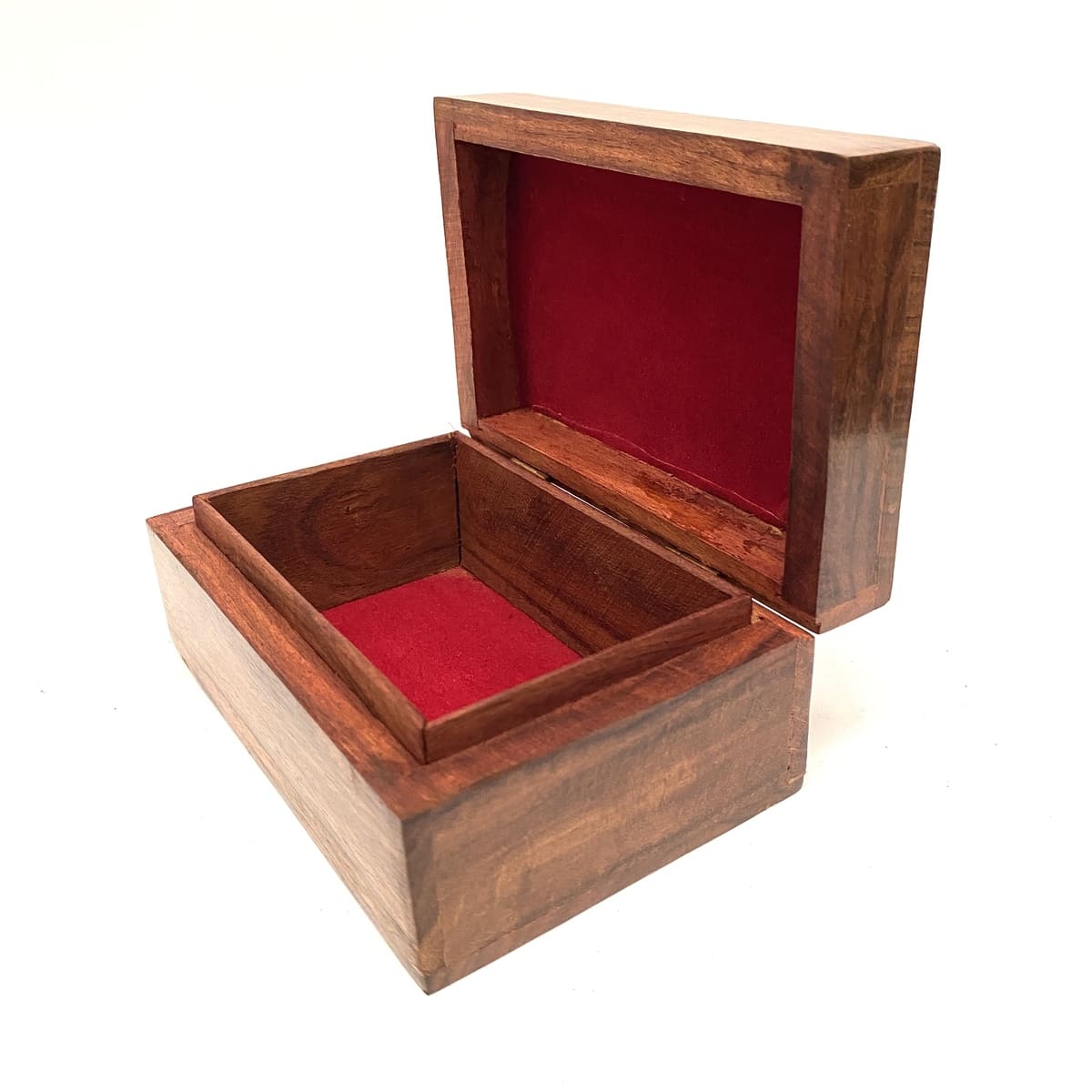 Joyero de madera tapizado souvenir Granada perfil