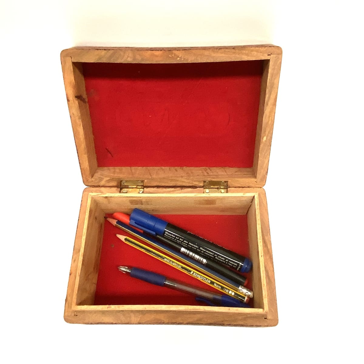 Juego de 3 joyeros de madera abierto