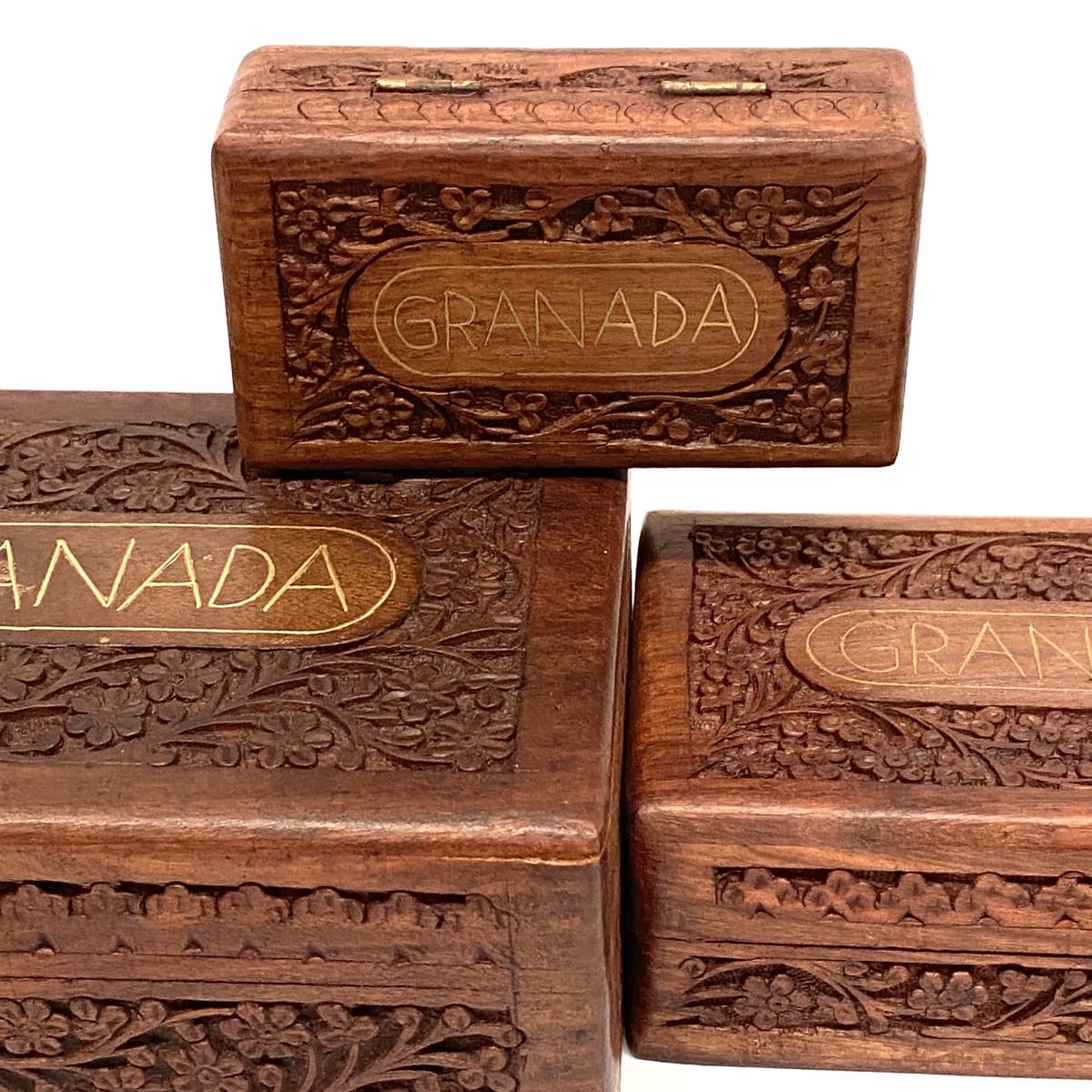 Juego de 3 joyeros de madera Granada