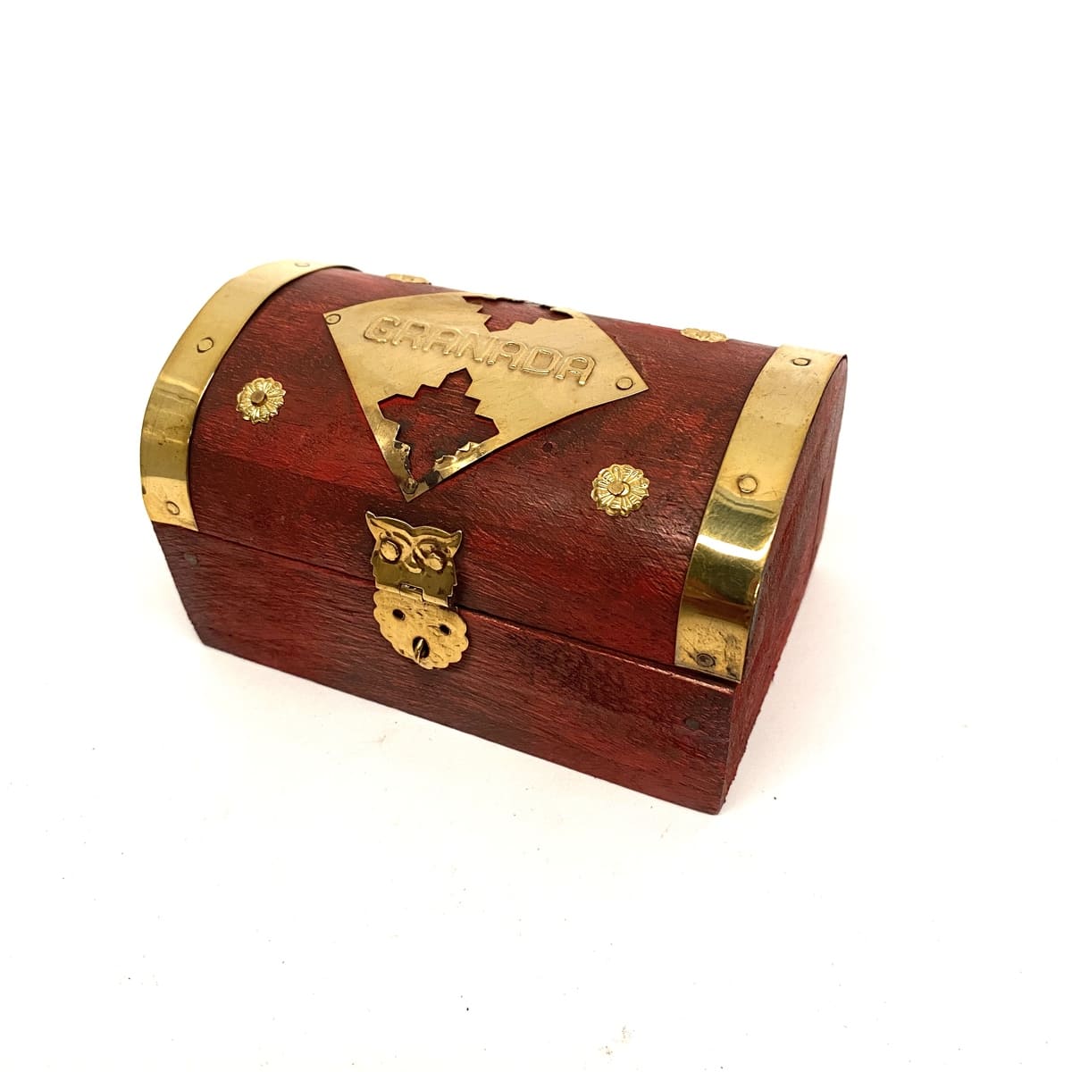 Juego de 6 joyeros de madera Souvenir Granada rojo