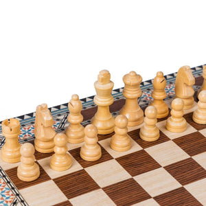 juego ajedrez taracea granadina blancas