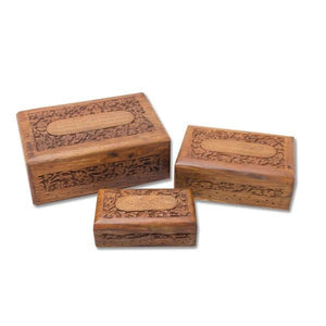 Juego de 3 cajas de madera joyeros - souvenir España