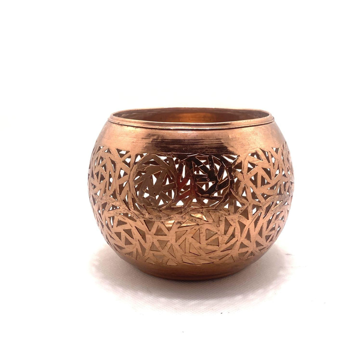 Juego de 3 portavelas árabes de cobre