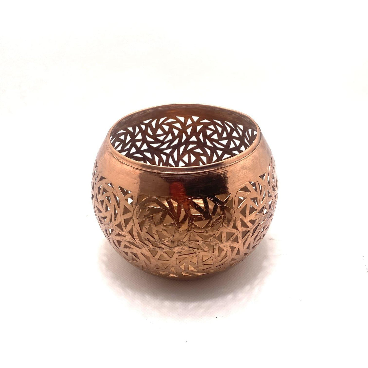 Juego de 3 portavelas árabes de cobre