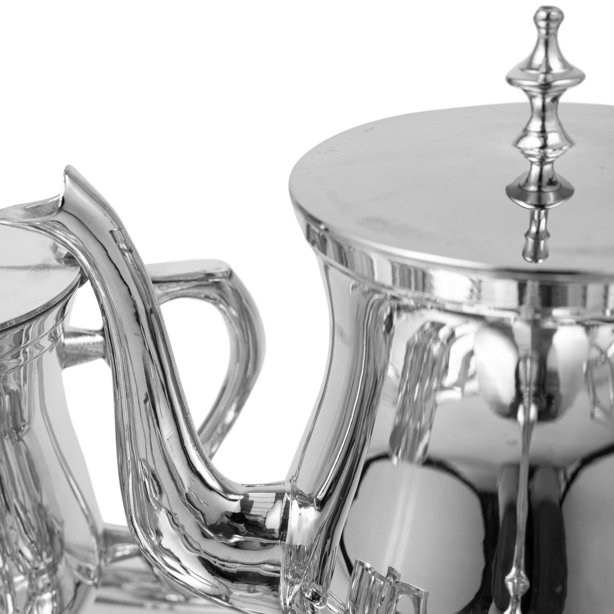 Juego de Té Árabe de Níquel Plateado