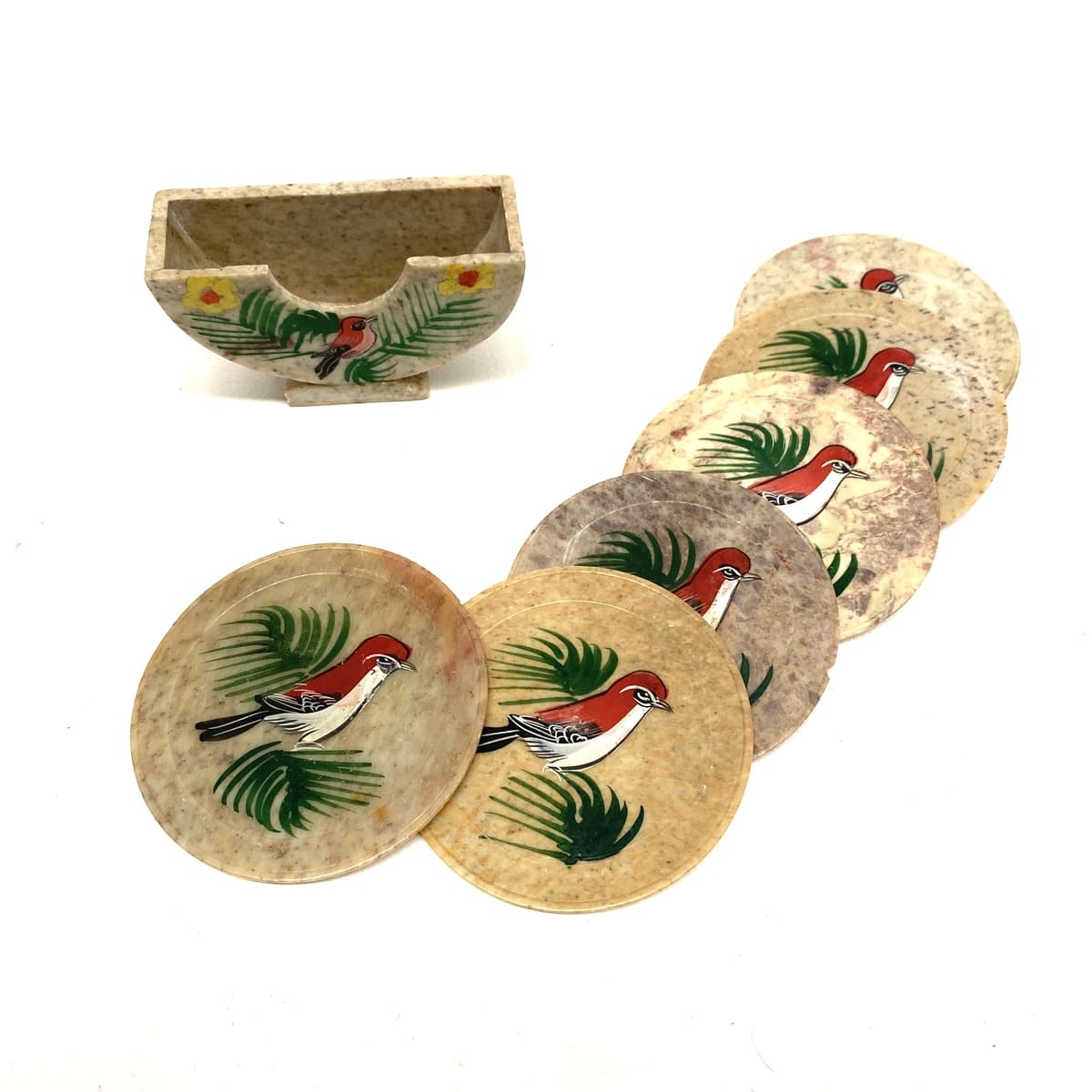 juego de posavasos onix pájaro detalle