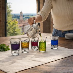 juego 6 vasos árabes de té escena