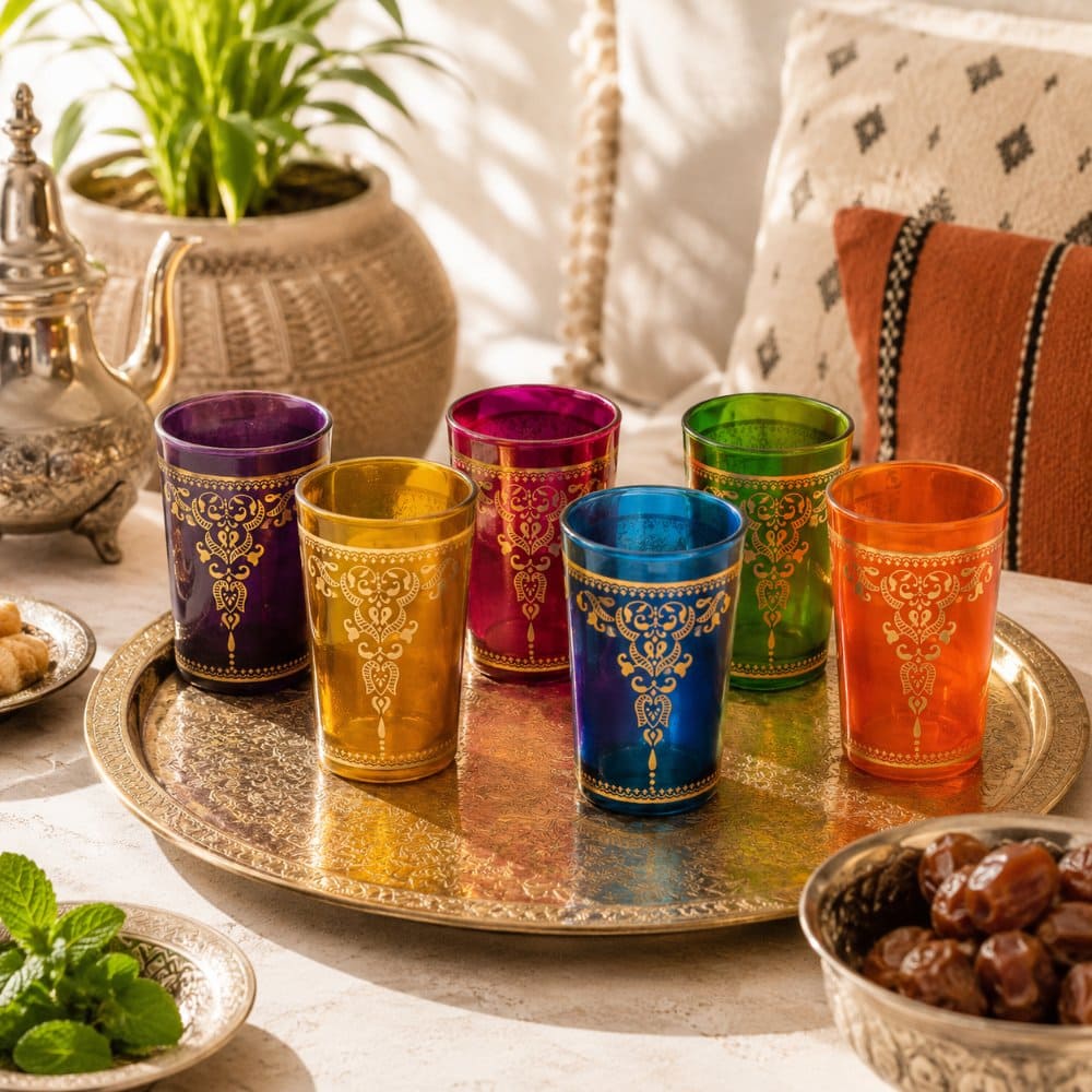 juego vasos té moruno GOLDEN lifestyle