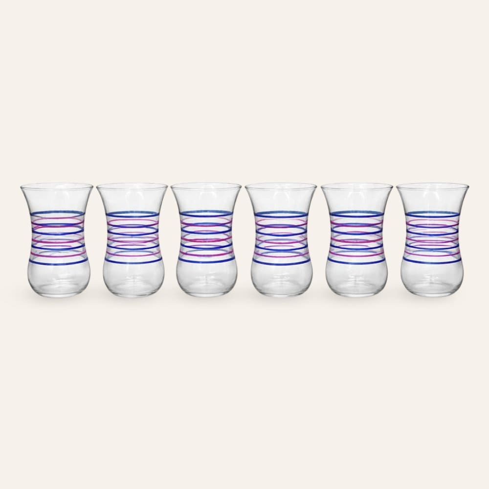 juego vasos turcos azul rosa