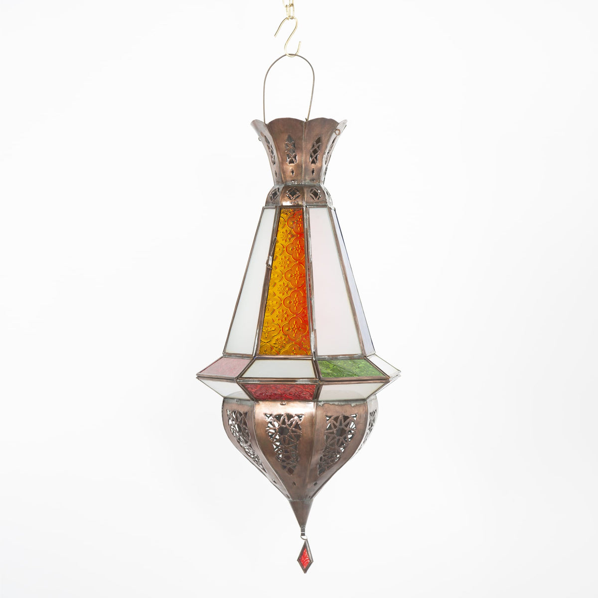 lámpara árabe colgante cristal bellota A10