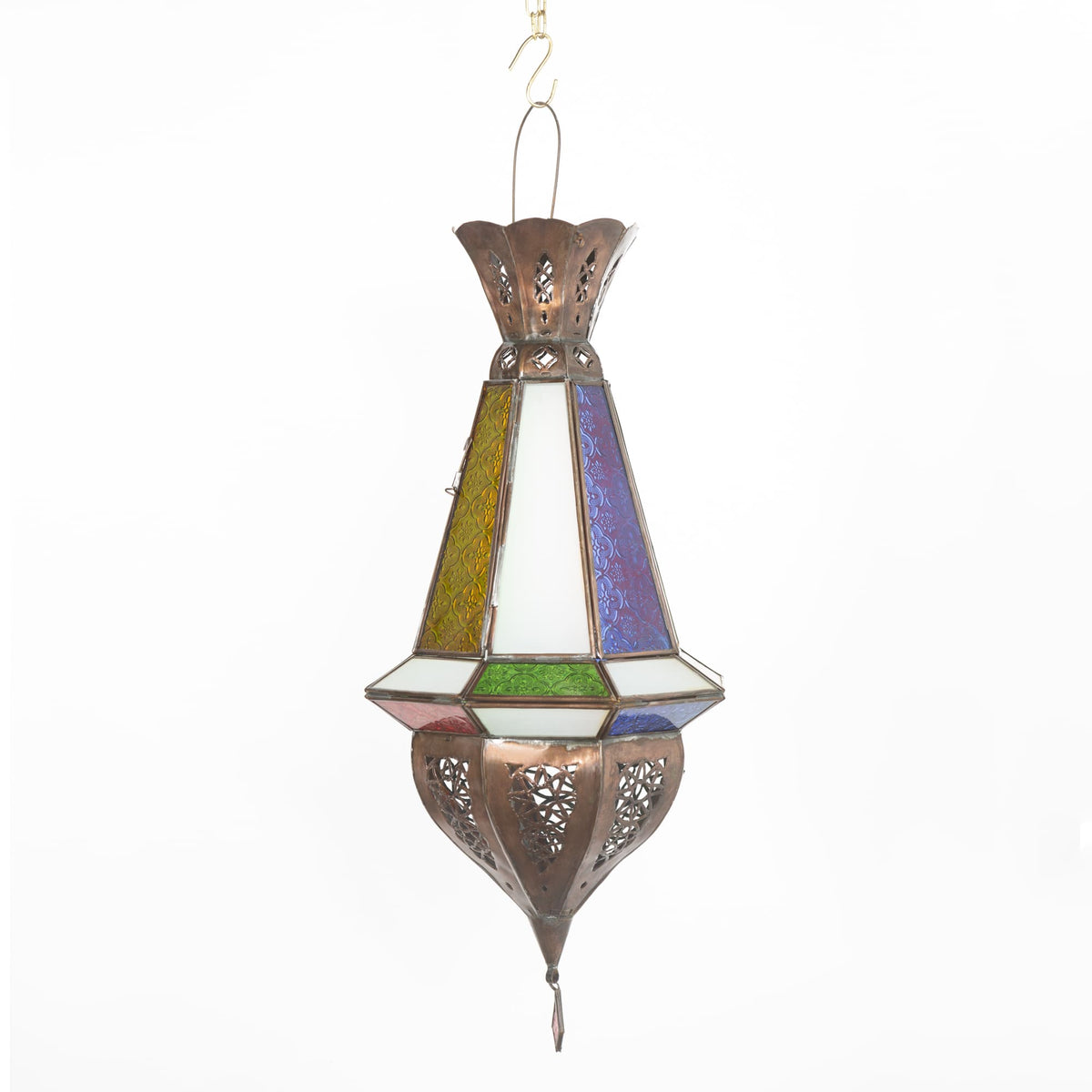 lámpara árabe colgante cristal bellota