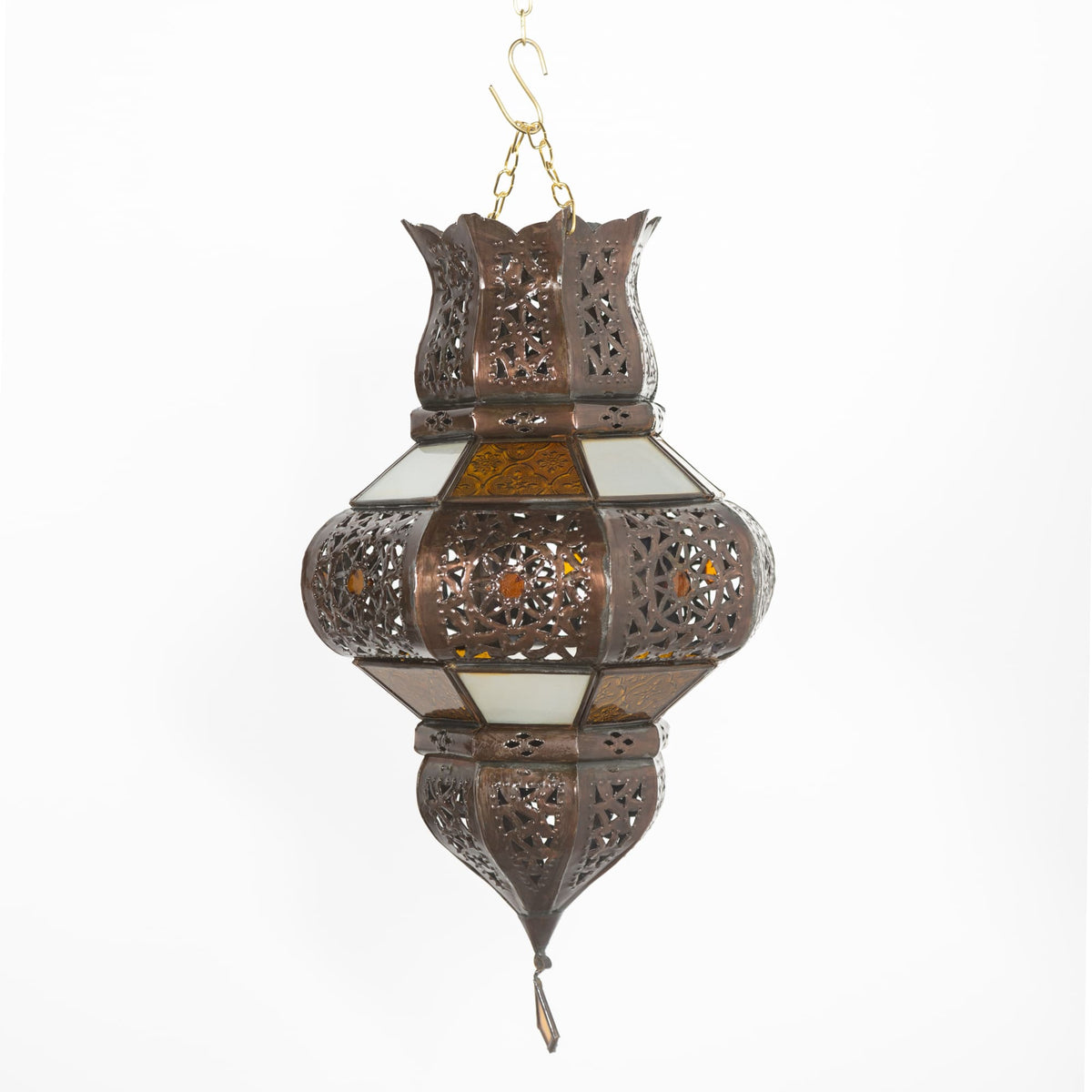 lámpara árabe de cristal bicolor A8C