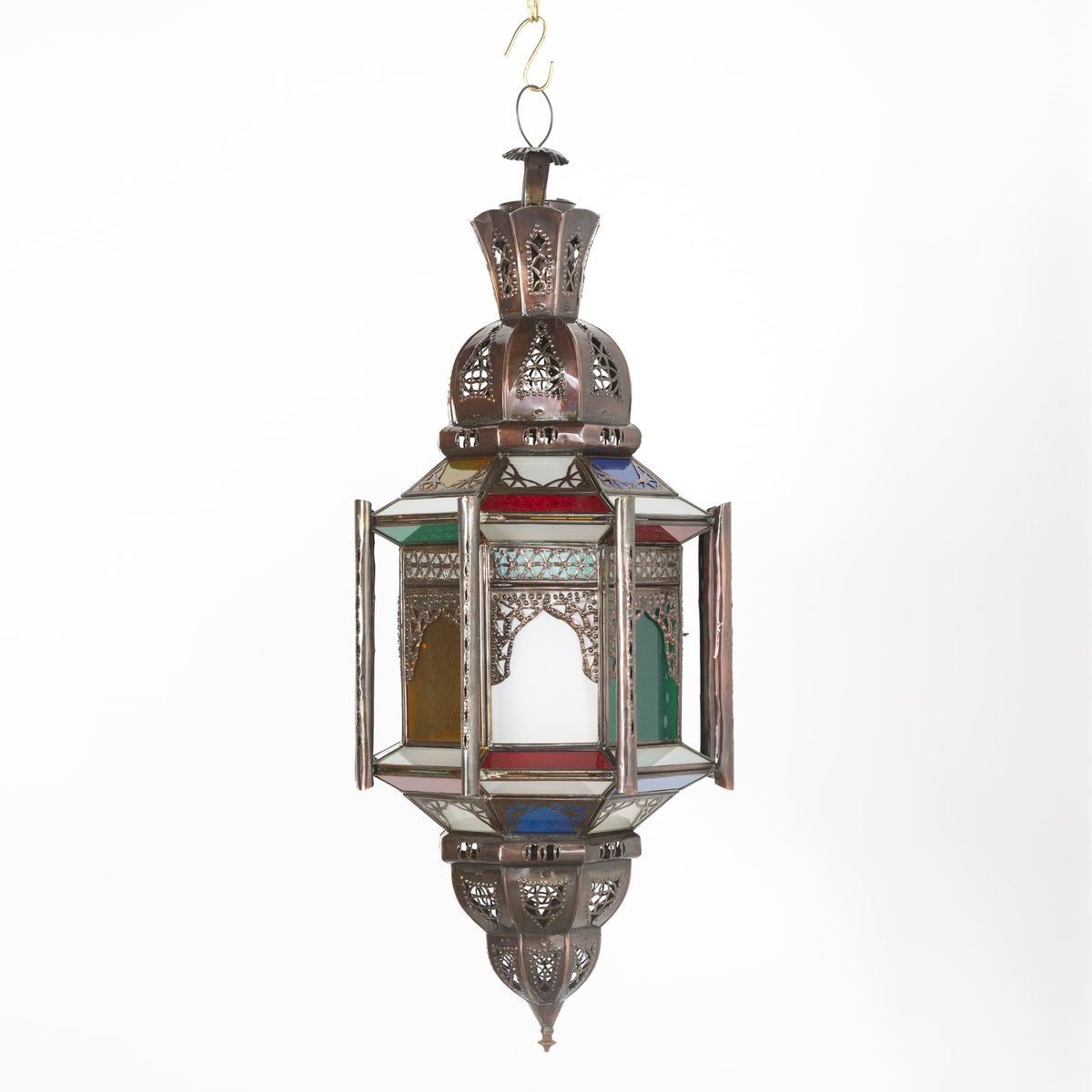 lámpara árabe cristal octogonal Al-Andalus