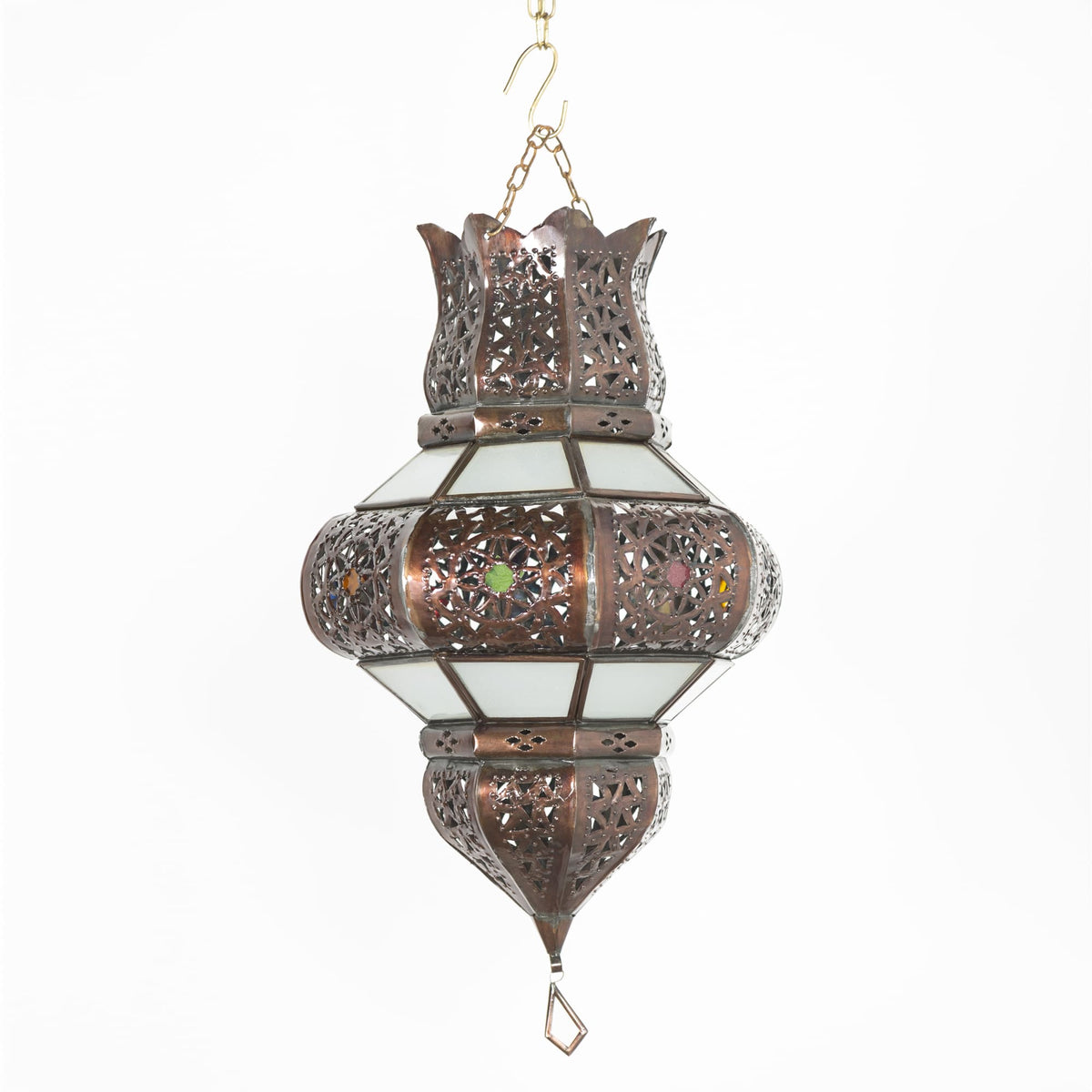 lámpara árabe de cristal opaco A8