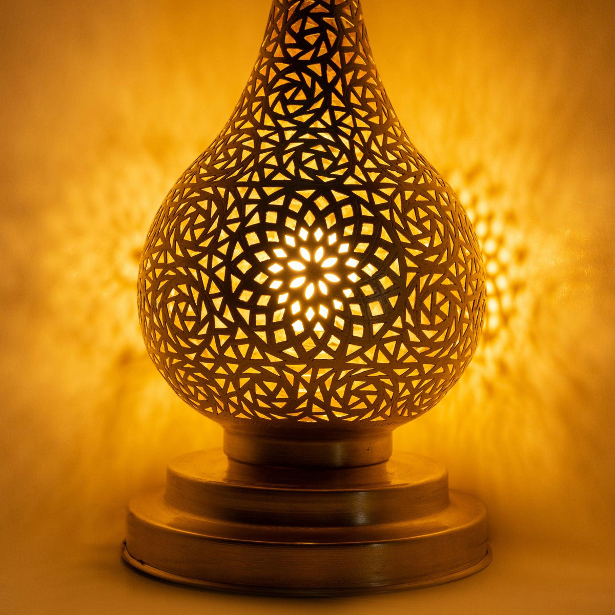 Lámpara árabe de latón dorada 7 tamaños