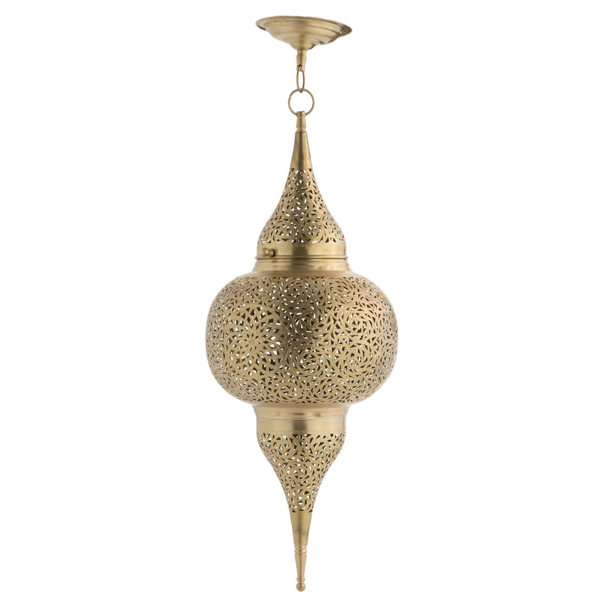 Lámpara árabe de latón dorada 70cm