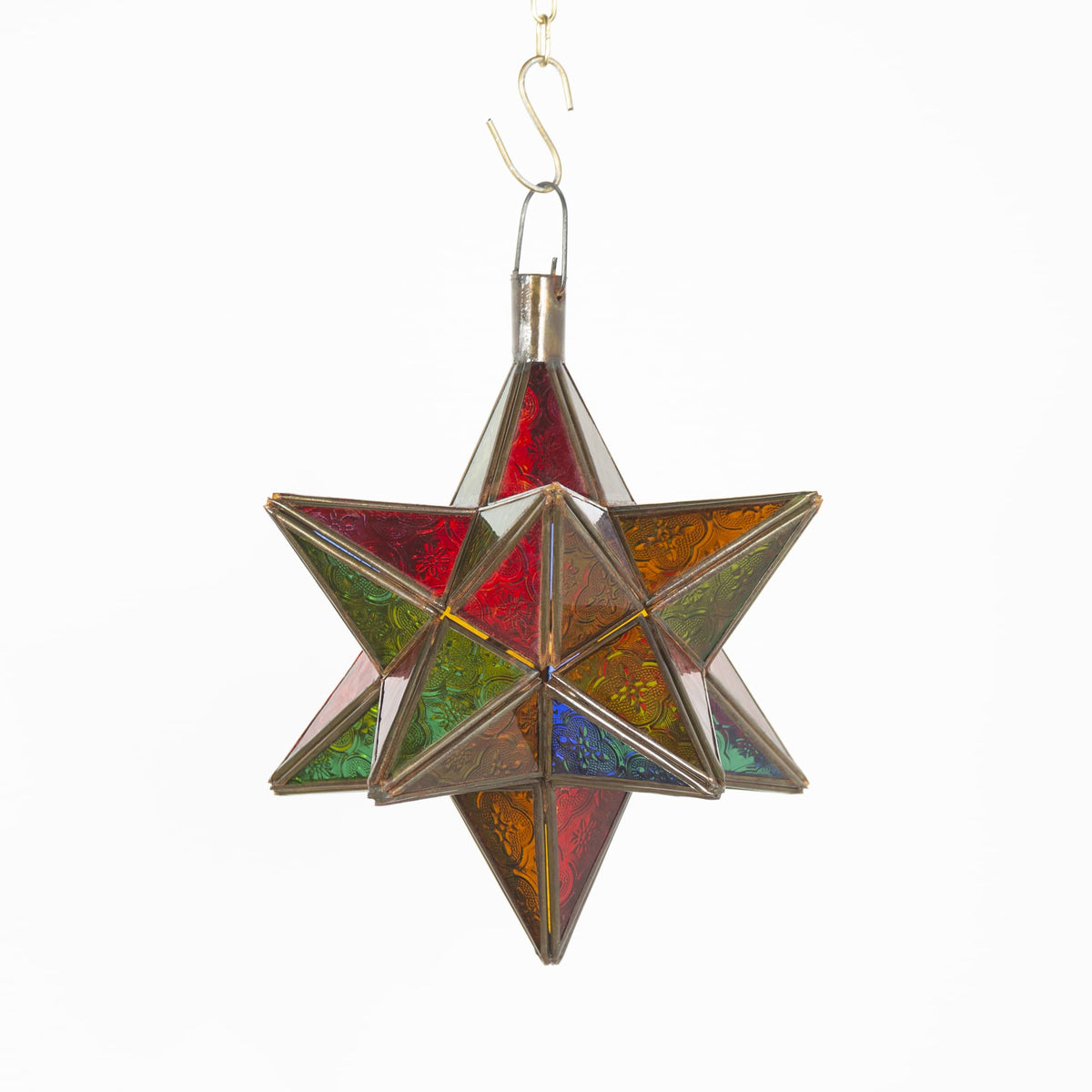 lámpara árabe estrella de cristal A14