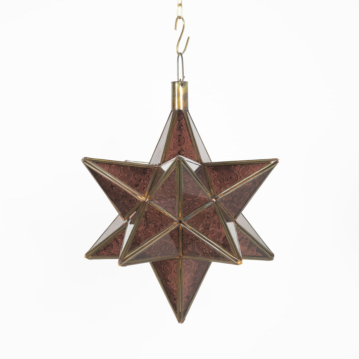 lámpara árabe estrella cristal C2 violeta