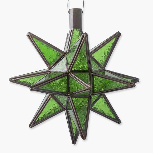 Lámpara Árabe Estrella de Cristal 18 Puntas - 3 Tamaños