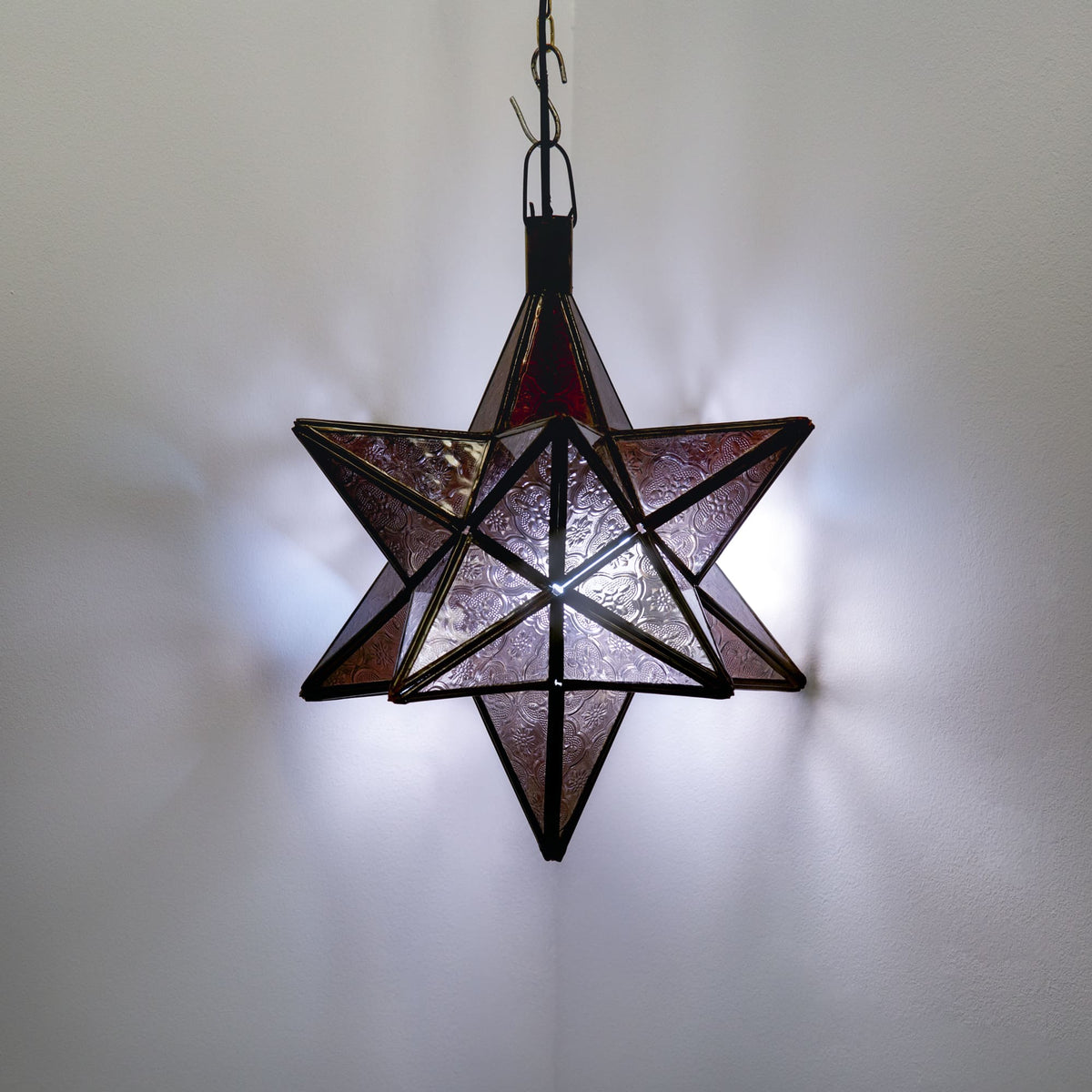 lámpara árabe estrella violeta C2